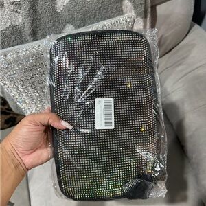 Black Rhinestone Car arm rest Cover